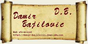Damir Bajilović vizit kartica